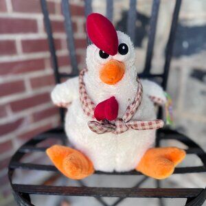NWT Chicken Hen Plush Fluffy Shoulder Animal Happy Easter Shoulder Bag Purse